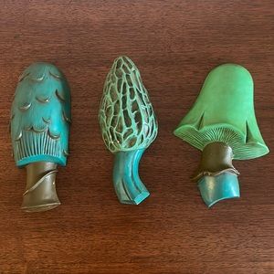 Vintage Syringa 1973 Ceramic Mushroom Wall Hanging Shaggy Mane Morel